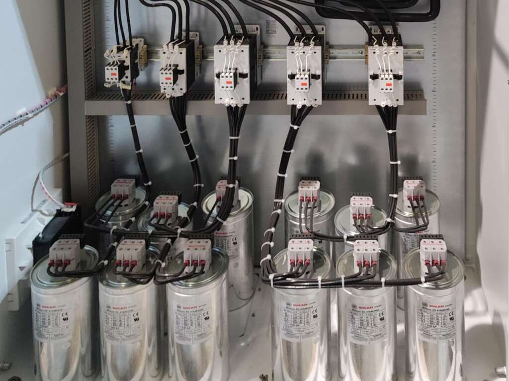 Power factor correction metering system for industrial energy management