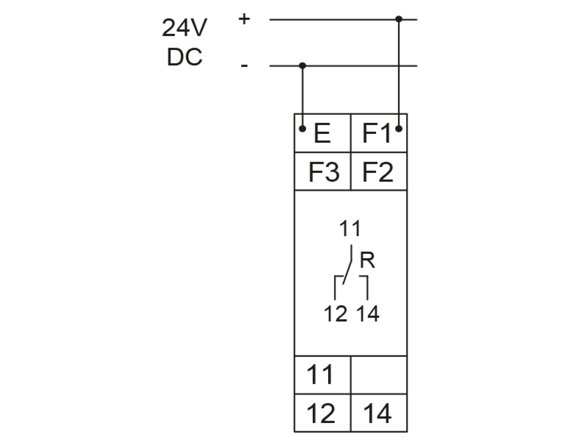E1UU230V01 Monitoring Relays — a.c./d.c. undervoltage monitoring in 1-phase mains with adjustable threshold and fixed hysteresis.