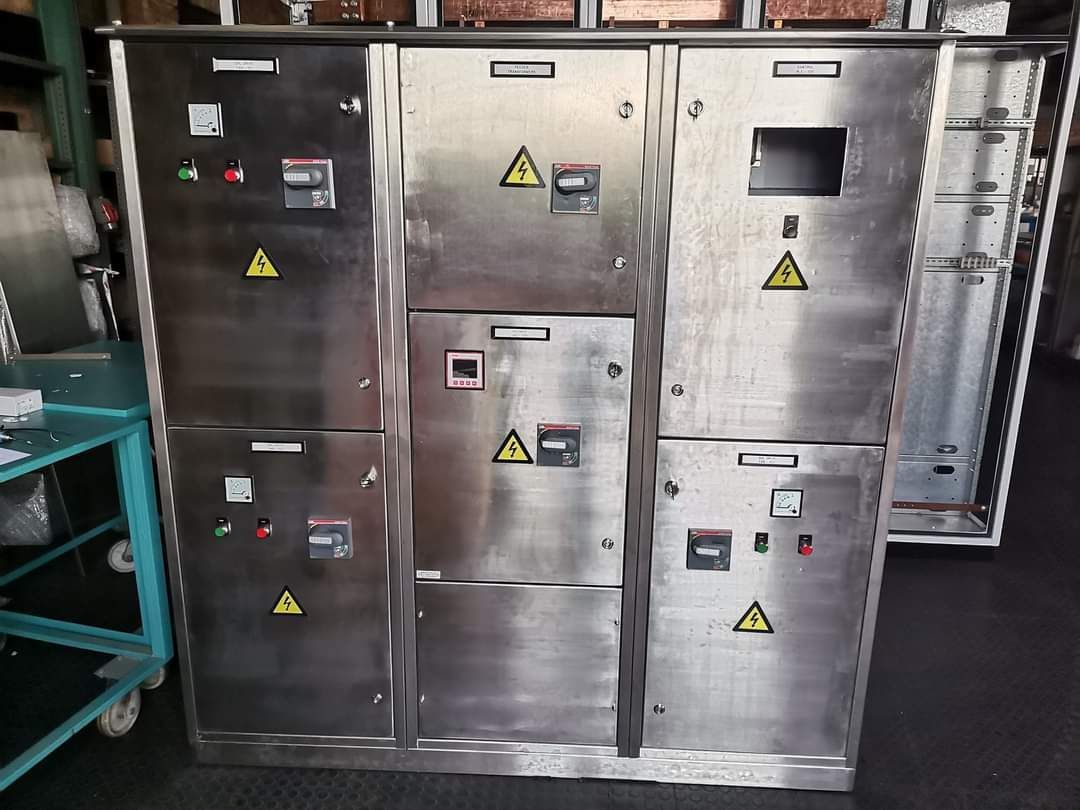 Raise and Lower electrical panel build 8 — custom MCC and control panel
