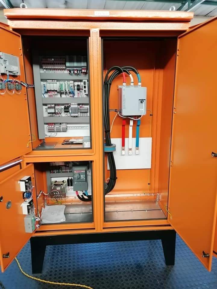 Raise and Lower electrical panel build 5 — custom MCC and control panel