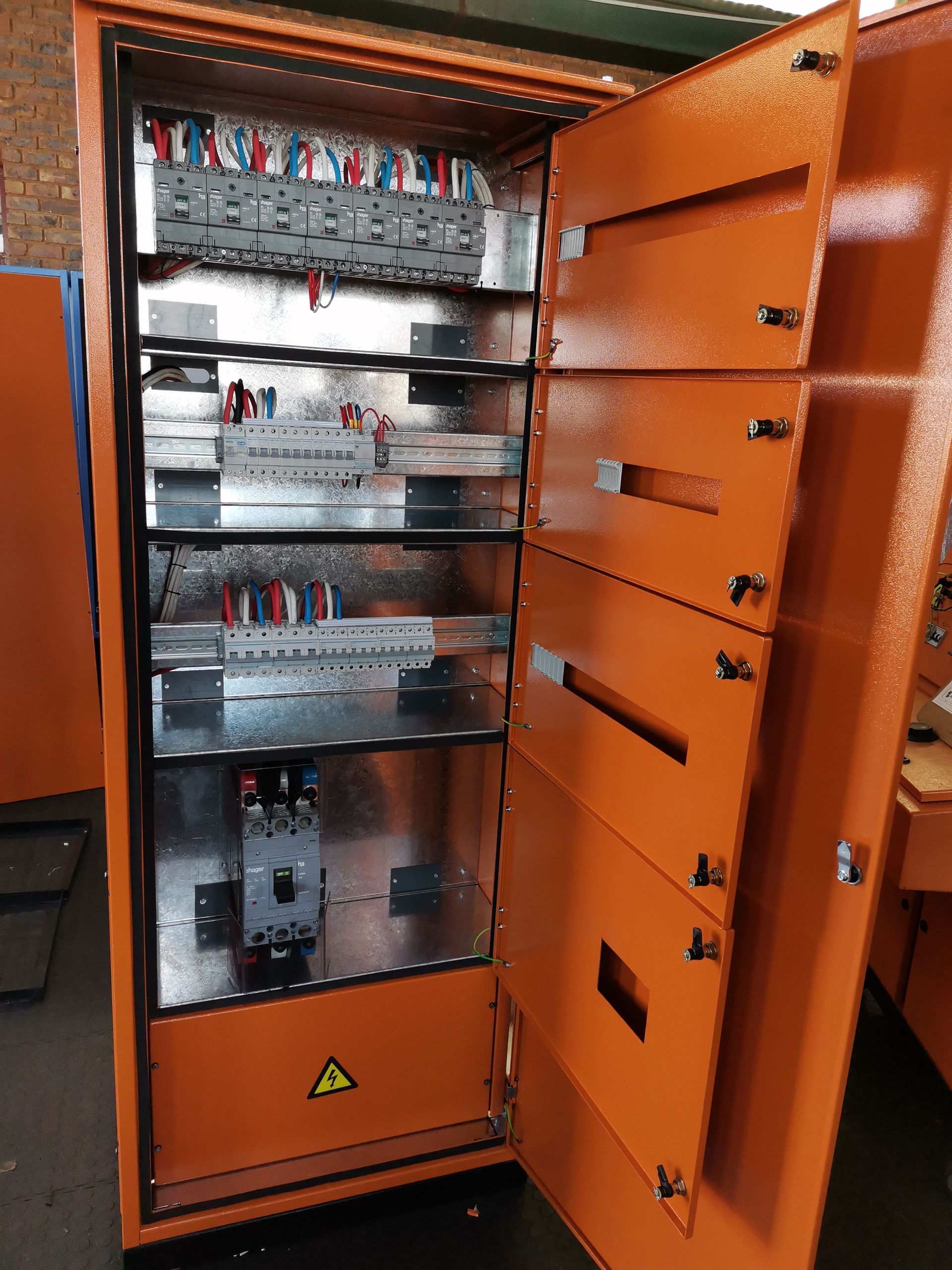 Raise and Lower electrical panel build 3 — custom MCC and control panel