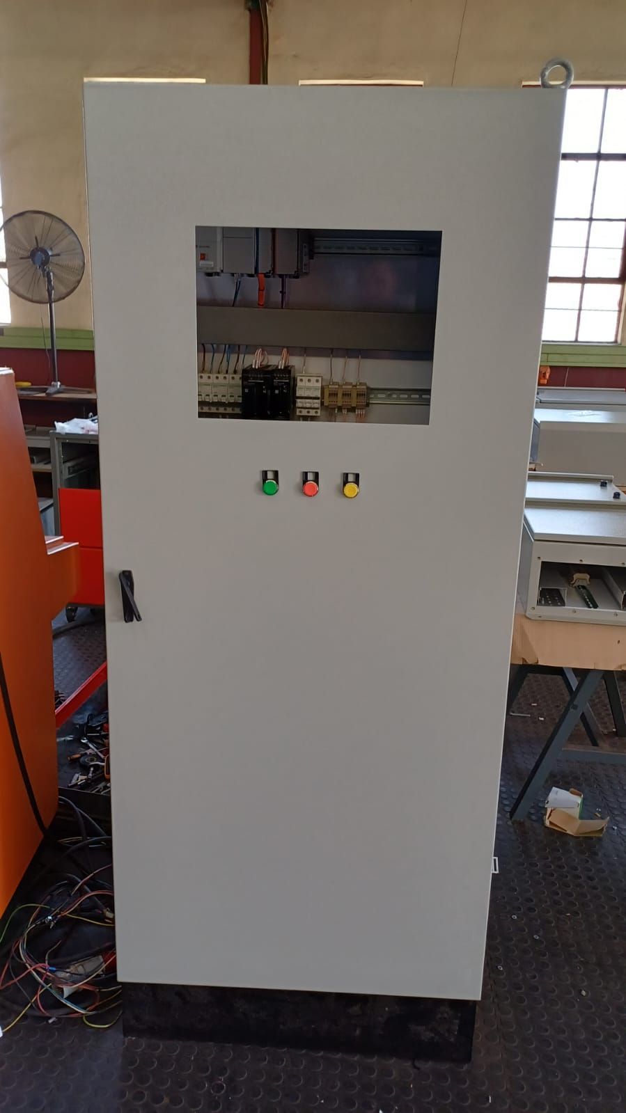 Raise and Lower electrical panel build 27 — custom MCC and control panel