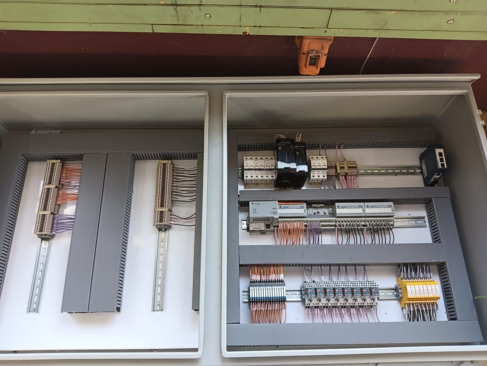 Raise and Lower electrical panel build 25 — custom MCC and control panel