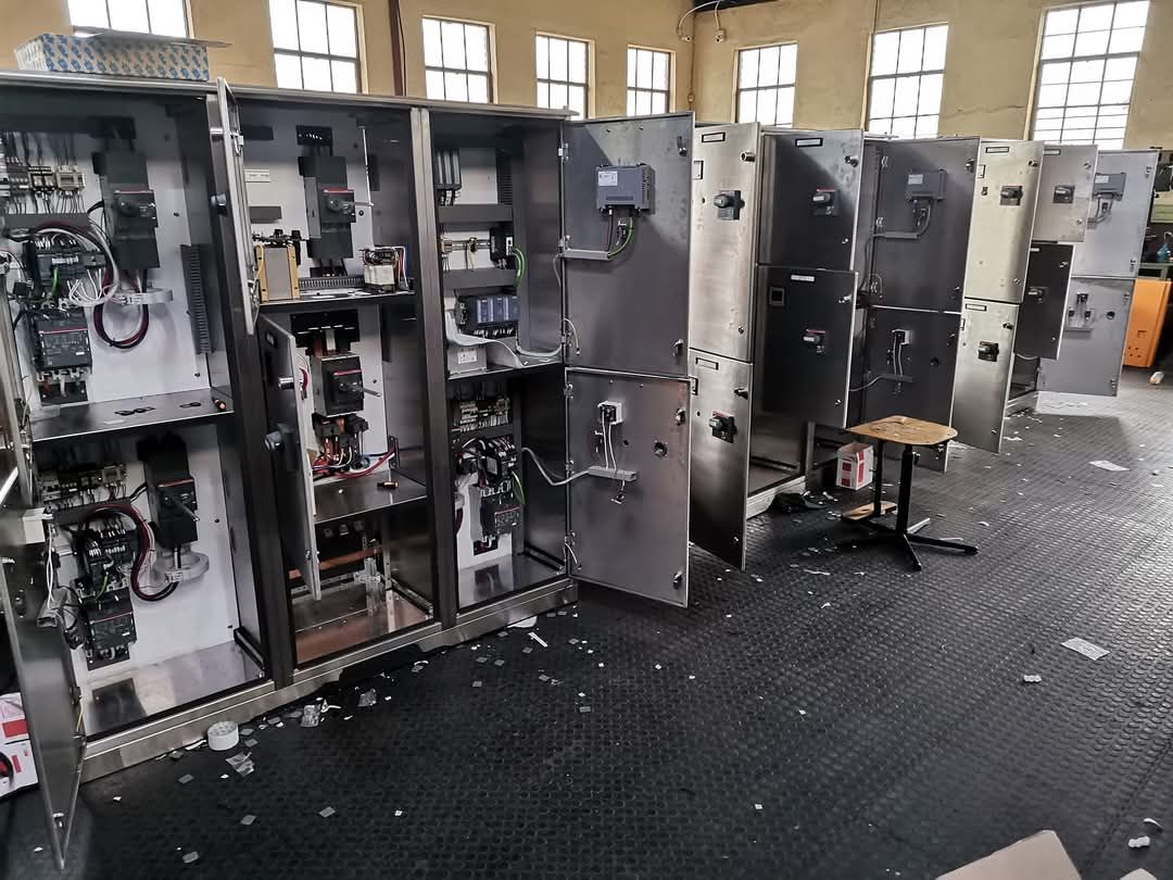 Raise and Lower electrical panel build 20 — custom MCC and control panel