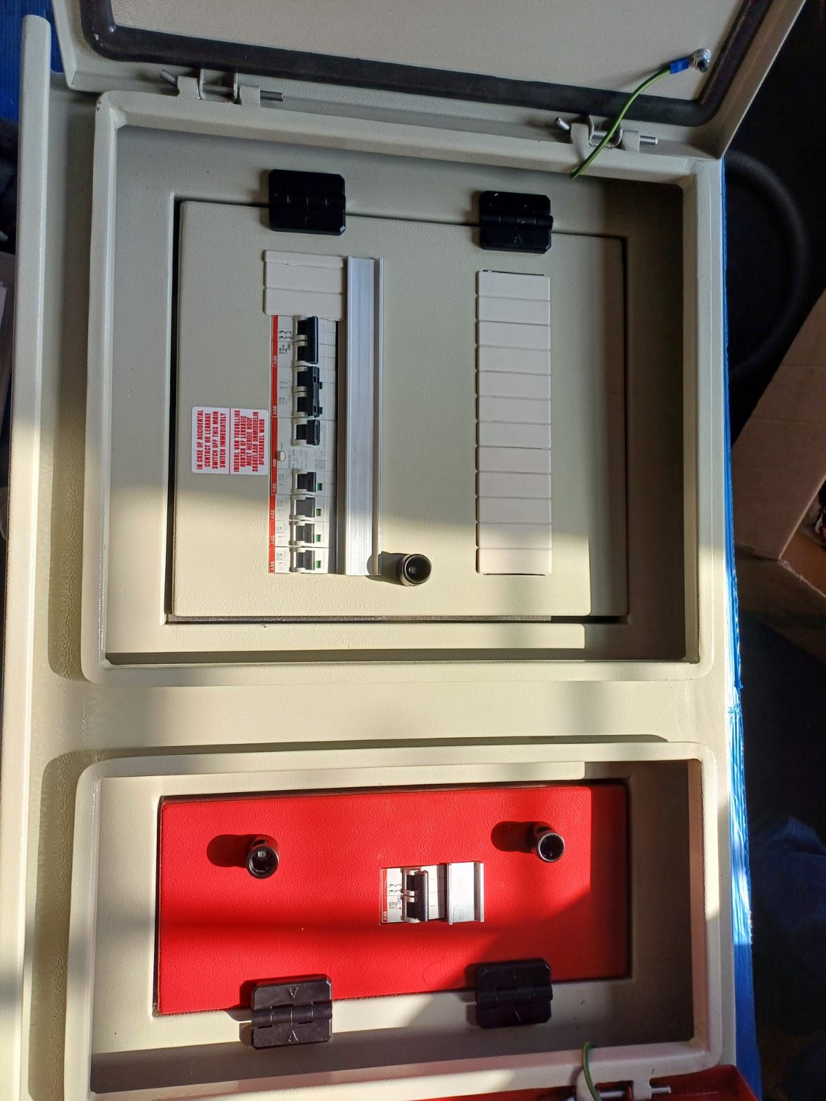 Raise and Lower electrical panel build 24 — custom MCC and control panel
