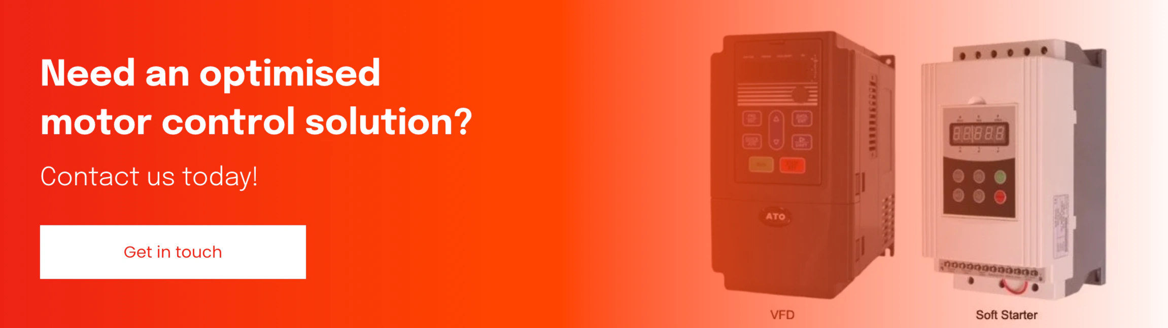 VFD and soft starter products for motor control applications