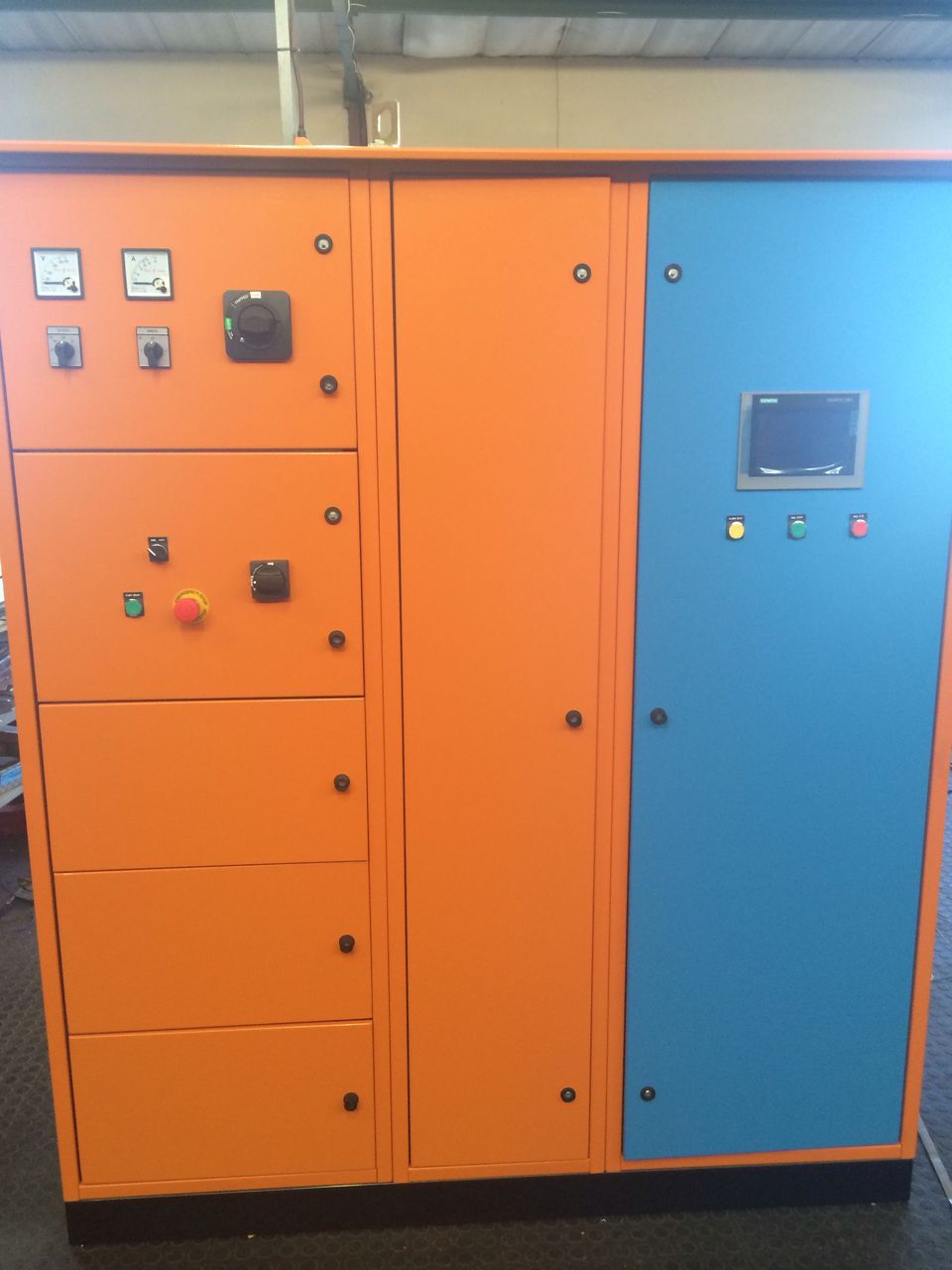 Raise and Lower electrical panel build 1 — custom MCC and control panel